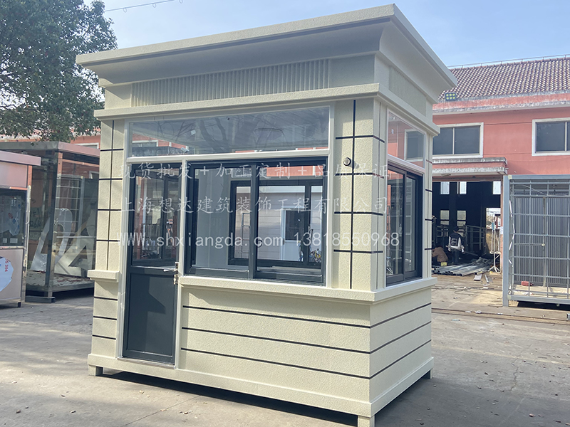 小區保安門衛崗亭,真石漆崗亭-039