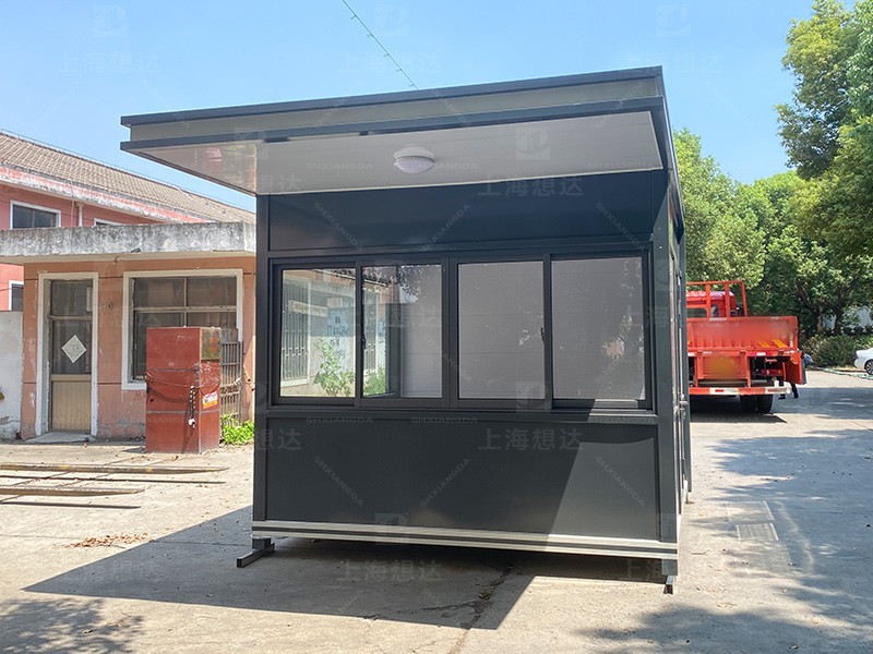 方形前頂鋼結構崗亭01