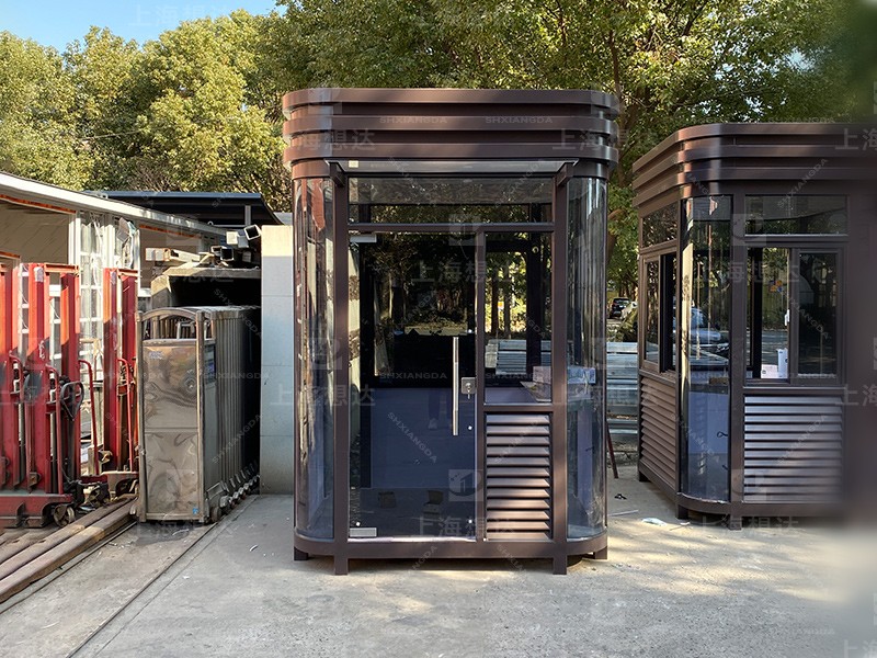 泛紫圓弧鋼結構崗亭03