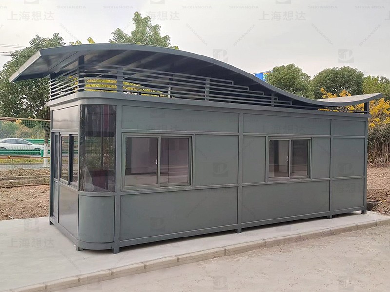 大型圓弧波浪雨棚崗亭03